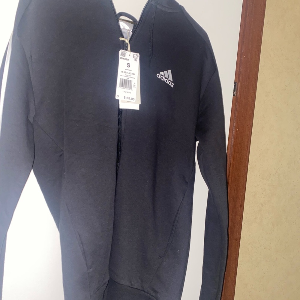 Adidas Men's Zip-Up Black Jacket